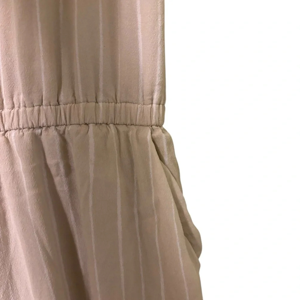 Aritzia Wilfred Fleurette Striped Cream Jumpsuit- Size Large - Picture 9 of 11
